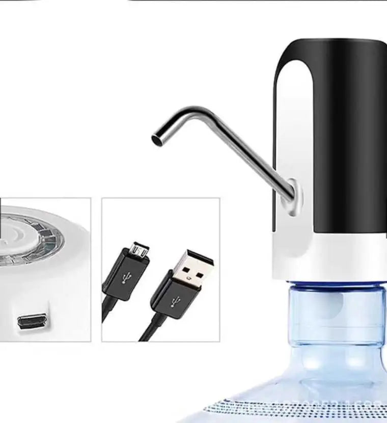 Bomba Elétrica para Galão/Garrafão de Água Universal com Carregamento USB