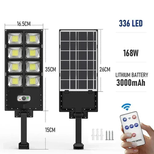 Luminária LED com Placa Solar - Parede ou Poste