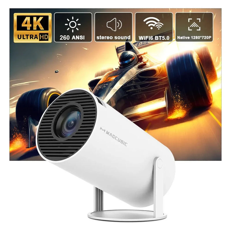 Mini Projetor Cinema 8K HDMI Wi-Fi Bluetooth