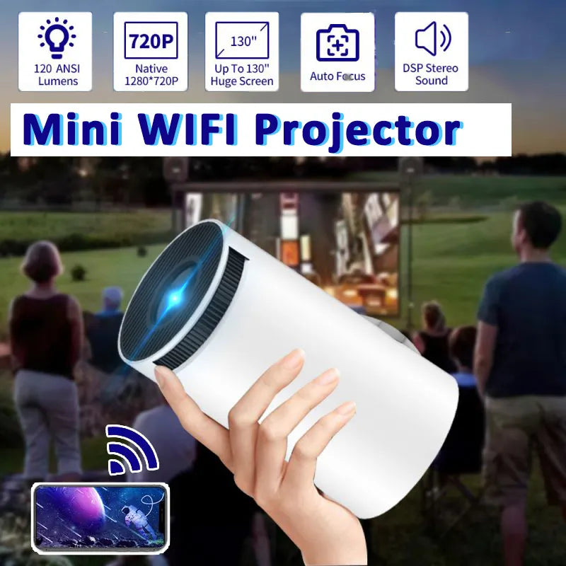 Projetor Wi-Fi 1080p 4k Portátil Android Apple